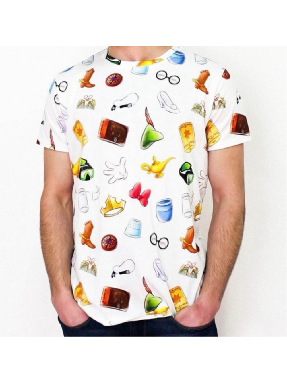 Cakeworthy Disney Icon Graphics 100 Years Short Sleeve Tee White Walt Disney